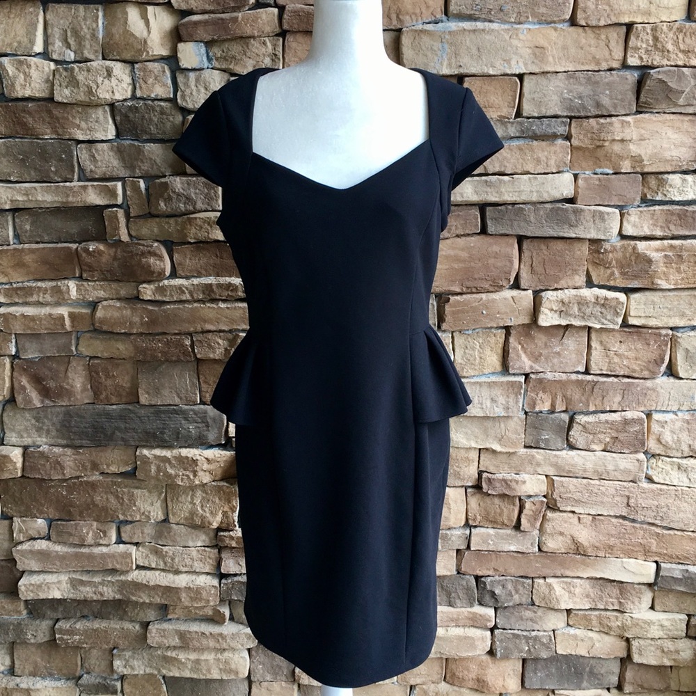 Betsey Johnson Black Peplum Dress - Size 6